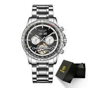 2025 Year Month Sunday Multi-functional Mechanical Watch GLENAW Watch Diamond Circle Stainless Steel Waterproof Luminous Watches