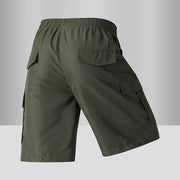 Summer Men's Cargo Shorts 2025 Loose Casual Below Knee Pants Elastic Waist Plus Size Outdoor Jogging Tactical Capri Sweatpants