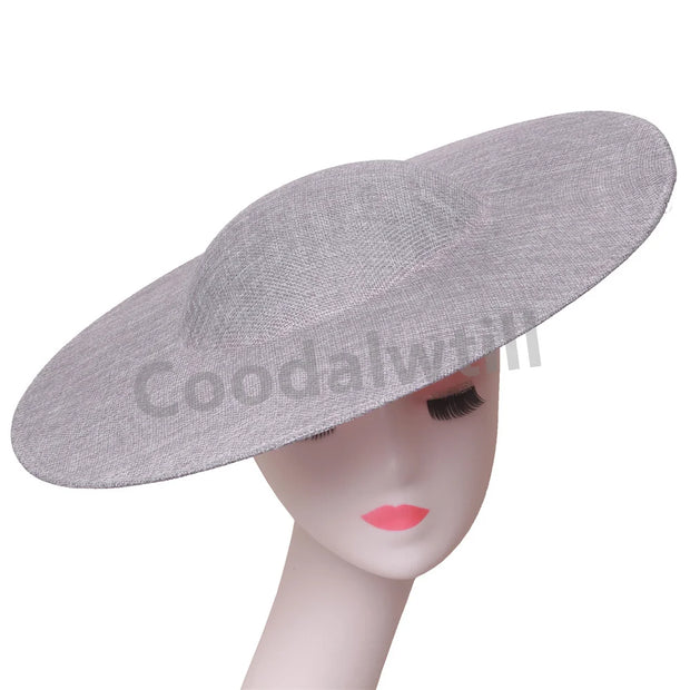 40CM Big Fascinators Base Wedding Millinery Supplies DIY Hair Accessories Hat Women Kentucky Derby Large Fascinator Base