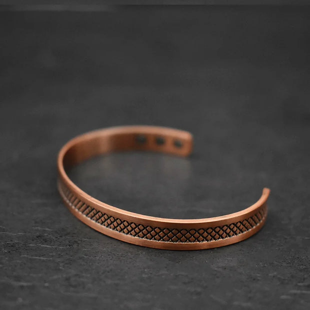 Magnetic Energy Copper Bracelet for Men 99.9% Copper Magnetic Bracelet Adjustable Bangle Jewelry Gift