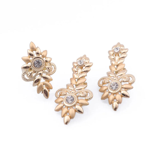 Trend African Jewelry Set For Women Fashion Dubai Wedding Earrings For Bridal Nigerian Design Sliver Plated Necklace Set
