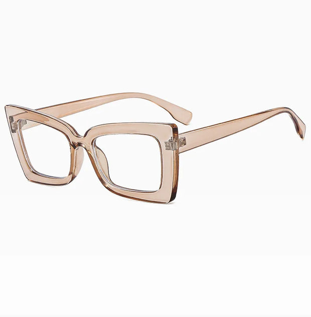 Fashion Big Frame Cat Eye Optical Eyeglasses Men Women Trend Brand Designer Reading Computer Anti Blue Light Eyeglasses Unisex