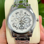 ORUSS New Style Fashion Brand Men's Quartz Watch Luxury Roman Dial Luminous Waterproof Sports Automatic Date Business Man Watch