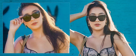 ZENOTTIC Fashion Butterfly Polarized Sunglasses for Women UV400 Protection Shade Ladies Cat Eye Sun Glasses