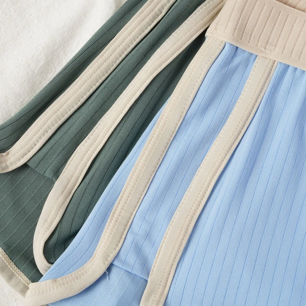2 PCS/SET Men's Boxer Shorts Underwear  Man Underpants Sexy Panties Striped Homme U Convex Shorts Lingerie Male Boxers