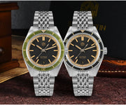 San Martin 39.5mm Men Dive Watch Vintage Distressed Effect NH35 Automatic Mechanical Watch Waterproof 200m C3 Lume SN0116 Reloj