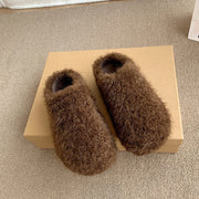 Baotou Hairy Slippers Footwear 2025 Winter Home Lightweight Women Winter Cotton Mopping