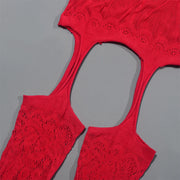 Women Sexy Crotchless Lingerie Set Lace Floral Transparent Bodystocking Erotic Bodysuit Mesh Hollow Out Underwear Teddy Bra Sets