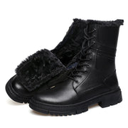 British Style Male Walking Footwear Luxury Brand Outdoor Boots High Quality Man Ankle Boots Warm Plush Fur Winter Shoes High Top