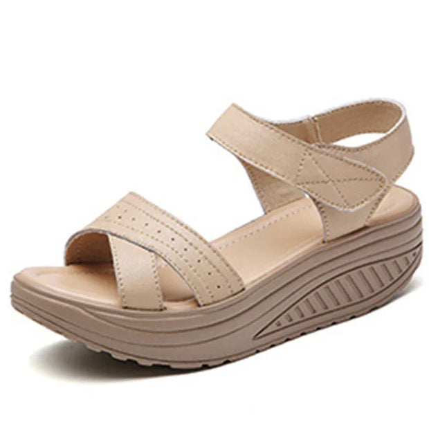 Women Sandals Wedge Heels Sandals Summer Shoes For Women Elegant Heeled Sandalias Mujer Summer Footwear Female Wedges Shoes New