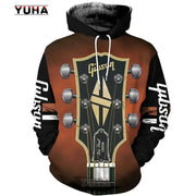 Mens 3d Guitar Printed Fashion Hoodie Daily European Size Sweatshirt Musical Moletom Female Psychedelic Clothes Wholesaler