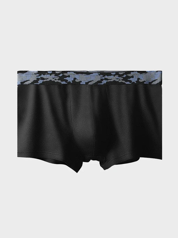 Men's ultra-thin breathable ice silk seamless one-piece sexy boxers
