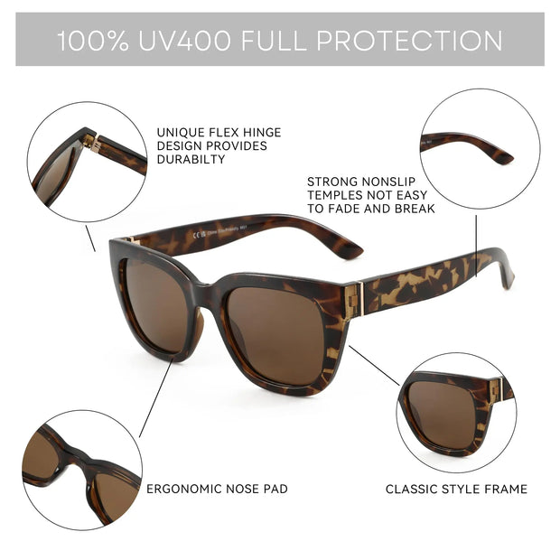 ZENOTTIC Fashion Butterfly Polarized Sunglasses for Women UV400 Protection Shade Ladies Cat Eye Sun Glasses