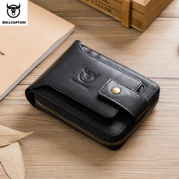 BULLCAPTAIN Brand Men's Wallet Genuine Leather Purse Male Rfid Wallet Multifunction Storage Bag Coin Purse Wallet's Card Bags