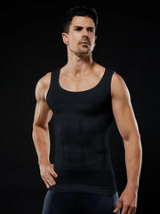 2/1Men's Compression Body Shaper Tank Top, Slimming Vest