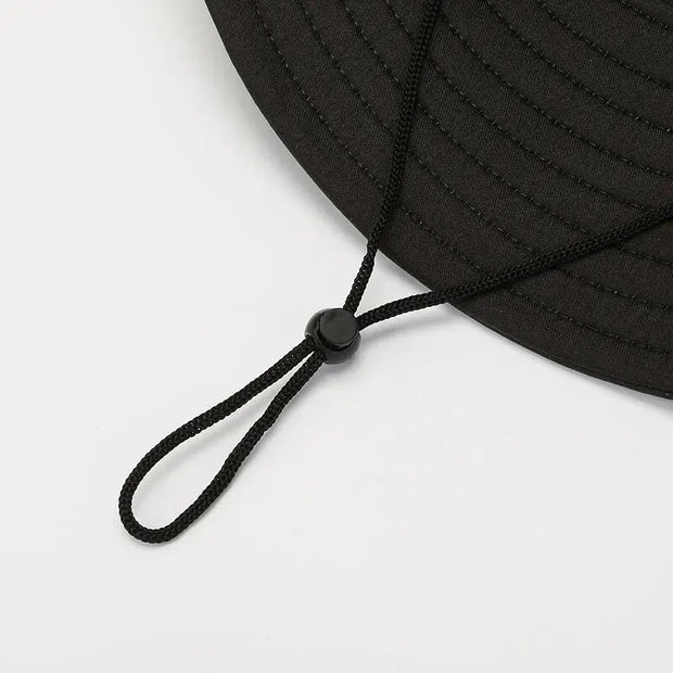 New Hot Selling Spring Summer Bucket Hat Men's Solid Color Big Brim Sun Hat Women's Folding Fishing Mountaineering Outdoor Hat