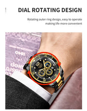 LIGE Men Watch Fashion Full Steel Military Waterproof Quartz Watches for Men Top Brand Luxury Military Chronograph Montre Homme