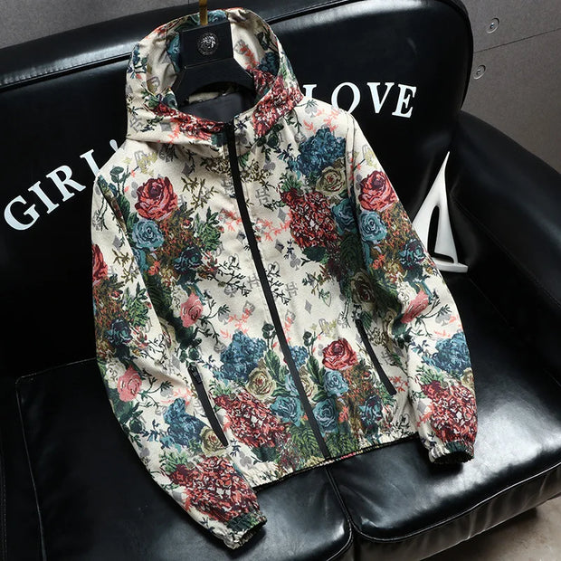 Rose Jacket Hooded Jackets for Men Fashion Trends Mountaineering Lightweight Puffer Men Climbing Clothes Men's Clothing Man Coat
