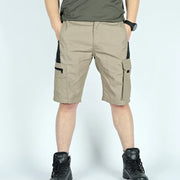Summer Tactical Shorts Men Quick Dry Cargo Shorts Multi-Pocket Wear-Resistant Waterproof Short Trousers Outdoor Hiking Fishing