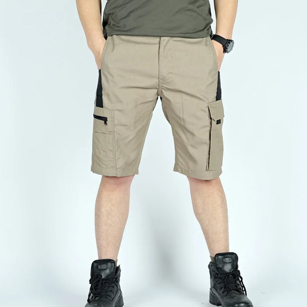 Summer Tactical Shorts Men Quick Dry Cargo Shorts Multi-Pocket Wear-Resistant Waterproof Short Trousers Outdoor Hiking Fishing