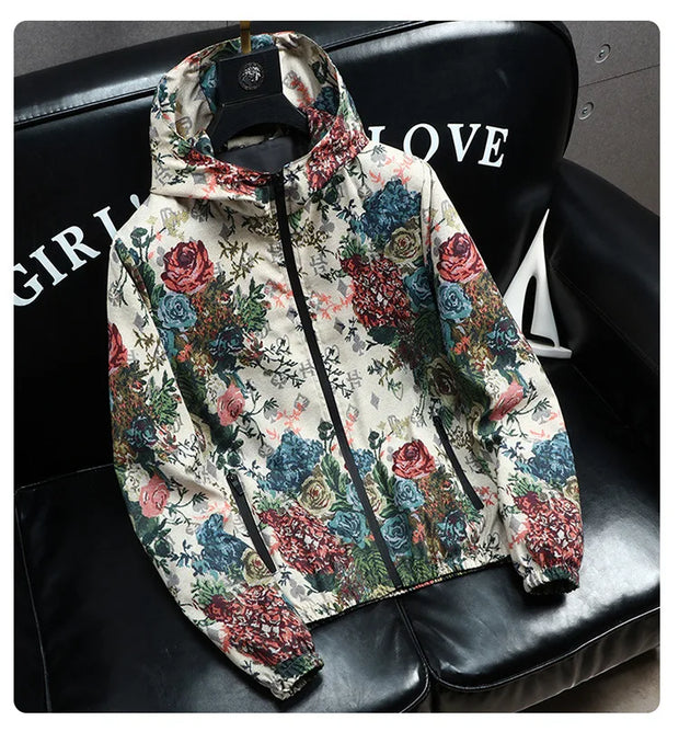 Rose Jacket Hooded Jackets for Men Fashion Trends Mountaineering Lightweight Puffer Men Climbing Clothes Men's Clothing Man Coat