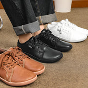Men's Wide-toe Barefoot Shoes Lightweight Soft-soled Casual Walking Minimalist Breathable Artificial Leather Low-top Sneakers
