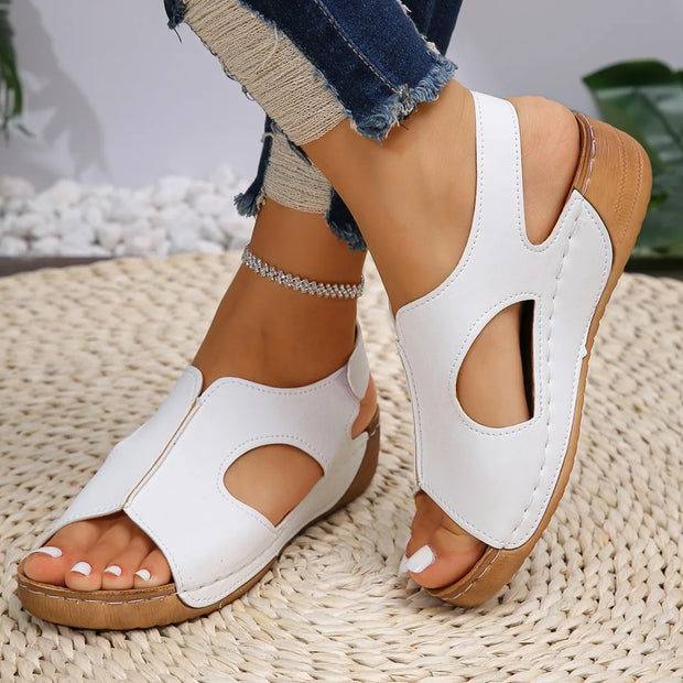Women Wedges Sandals 2024 Summer New Elegant Outdoor Sandals for Women Walking Soft Female Footwear Sandals Zapatos De Mujer