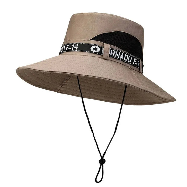 New Hot Selling Spring Summer Bucket Hat Men's Solid Color Big Brim Sun Hat Women's Folding Fishing Mountaineering Outdoor Hat