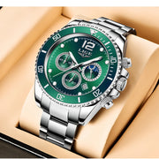 LIGE Men Watch Fashion Full Steel Military Waterproof Quartz Watches for Men Top Brand Luxury Military Chronograph Montre Homme