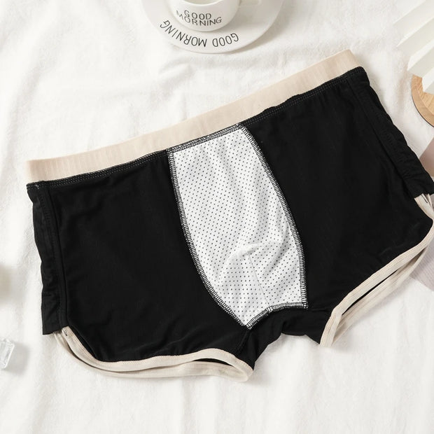 2 PCS/SET Men's Boxer Shorts Underwear  Man Underpants Sexy Panties Striped Homme U Convex Shorts Lingerie Male Boxers