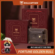 BULLCAPTAIN Brand Men's Wallet Genuine Leather Purse Male Rfid Wallet Multifunction Storage Bag Coin Purse Wallet's Card Bags
