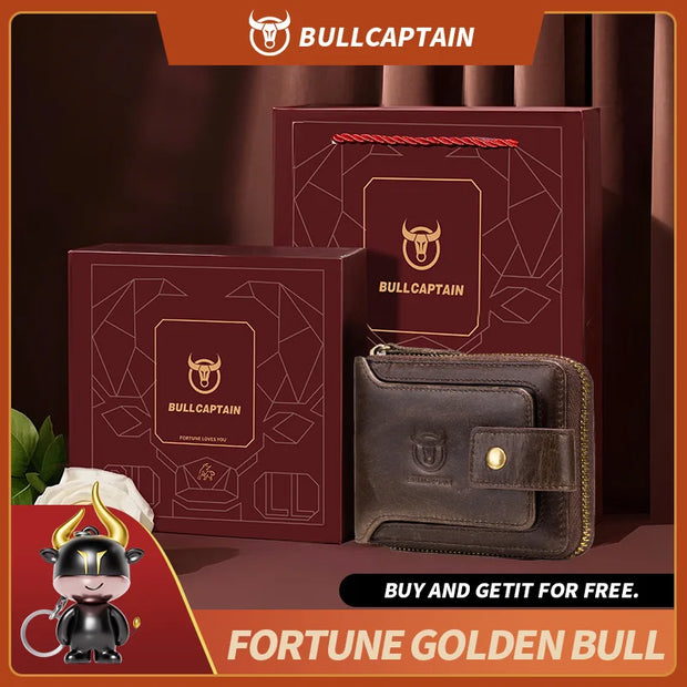 BULLCAPTAIN Brand Men's Wallet Genuine Leather Purse Male Rfid Wallet Multifunction Storage Bag Coin Purse Wallet's Card Bags