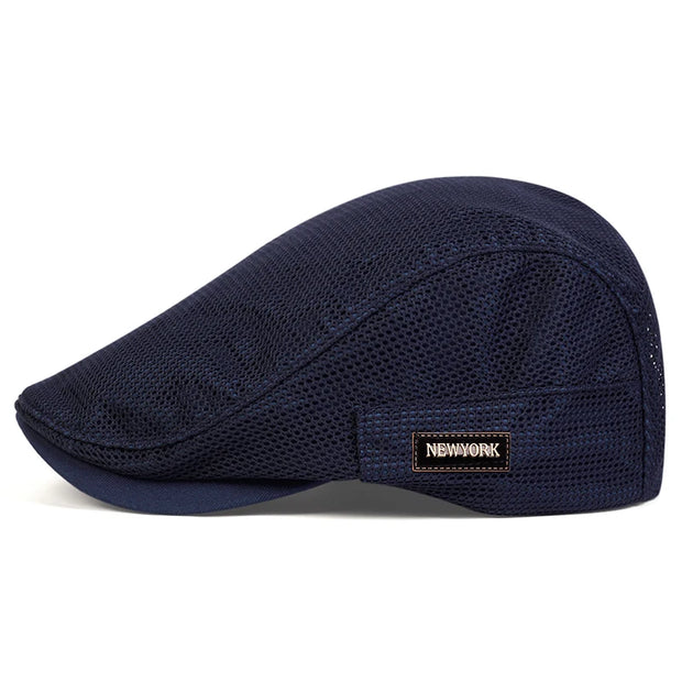Men NEW York Label Mesh Breathability Newsboy Caps British Painters Hats Spring and Summer Flat Cap Hip Hop Berets Hat