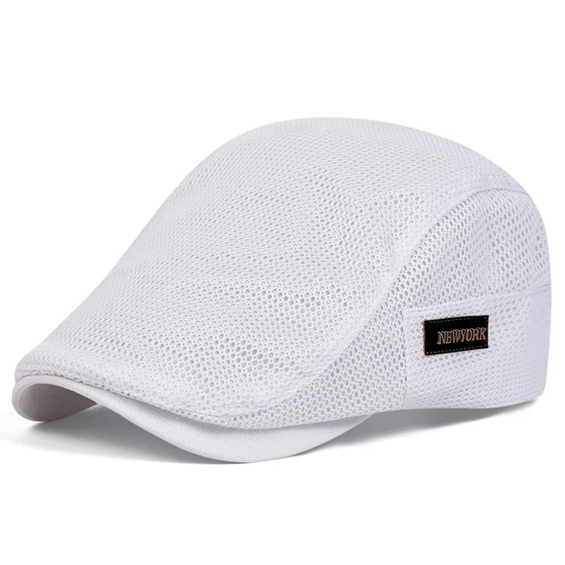 Men NEW York Label Mesh Breathability Newsboy Caps British Painters Hats Spring and Summer Flat Cap Hip Hop Berets Hat