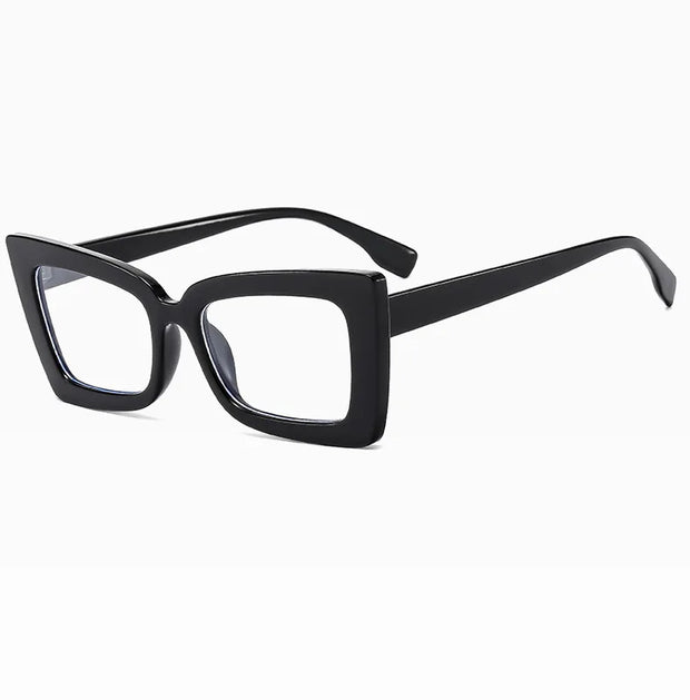 Fashion Big Frame Cat Eye Optical Eyeglasses Men Women Trend Brand Designer Reading Computer Anti Blue Light Eyeglasses Unisex