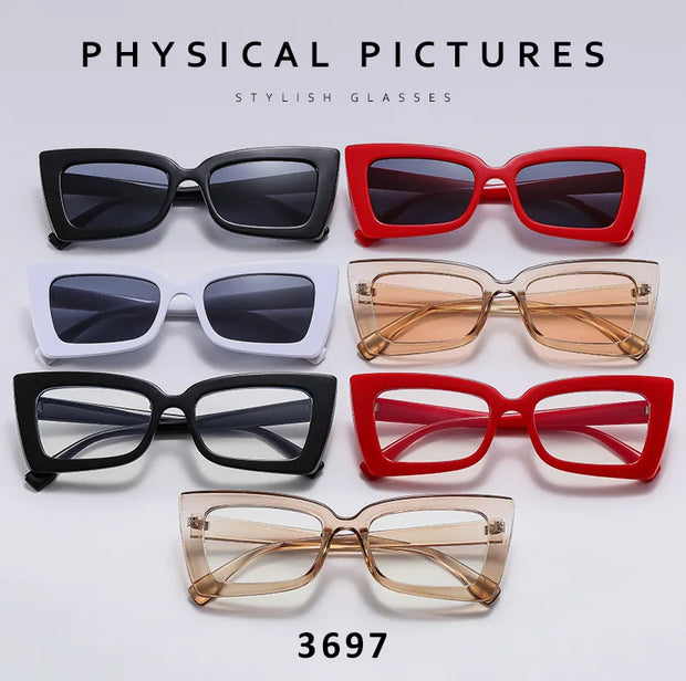 Fashion Big Frame Cat Eye Optical Eyeglasses Men Women Trend Brand Designer Reading Computer Anti Blue Light Eyeglasses Unisex