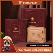 BULLCAPTAIN Brand Men's Wallet Genuine Leather Purse Male Rfid Wallet Multifunction Storage Bag Coin Purse Wallet's Card Bags