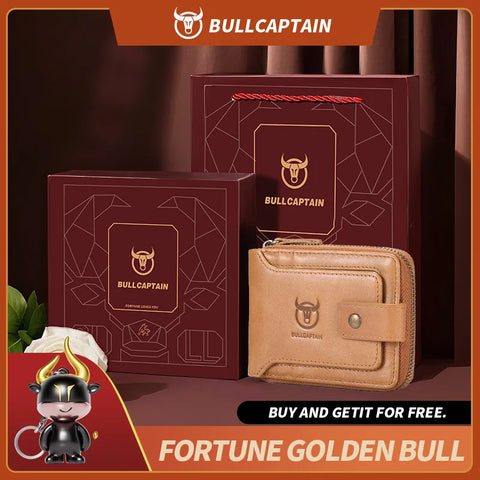 BULLCAPTAIN Brand Men's Wallet Genuine Leather Purse Male Rfid Wallet Multifunction Storage Bag Coin Purse Wallet's Card Bags