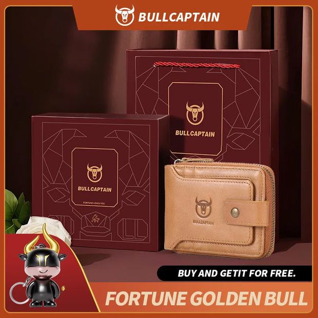 BULLCAPTAIN Brand Men's Wallet Genuine Leather Purse Male Rfid Wallet Multifunction Storage Bag Coin Purse Wallet's Card Bags