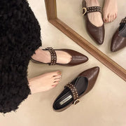 2025 New Pointed Toe Fashion Women Shoes Spring Autumn Elegant Party Daily Low Heels Pump Footwear Women Minimalist Flats Shoes