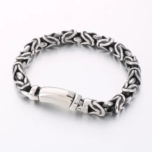 8mm Singular Byzantine Chain Bracelet & Necklace - Stainless Steel 316L - KB170399-KJX