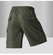 Summer Men's Cargo Shorts 2025 Loose Casual Below Knee Pants Elastic Waist Plus Size Outdoor Jogging Tactical Capri Sweatpants