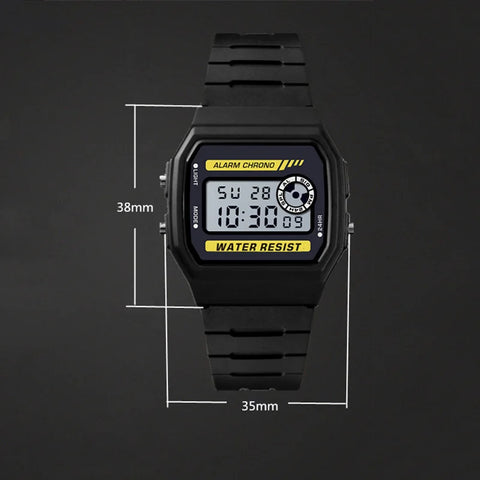Fashion Simple Sport Electronic Watch LED Digital Multi-function Watches Waterproof PU Strap Alarm Clock Gift For Women/Men