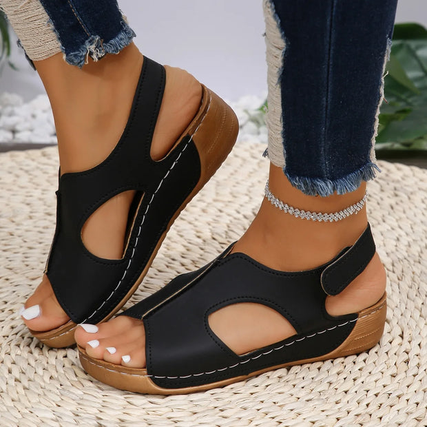 Women Wedges Sandals 2024 Summer New Elegant Outdoor Sandals for Women Walking Soft Female Footwear Sandals Zapatos De Mujer