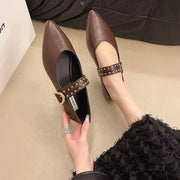 2025 New Pointed Toe Fashion Women Shoes Spring Autumn Elegant Party Daily Low Heels Pump Footwear Women Minimalist Flats Shoes