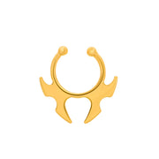 Bull Head And Horn Nose Clip Ring Men Women Fake Septum Piering Body Jewelry Fashion Non Perforation Bat Nose Rings Studs 2025