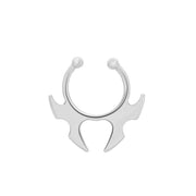 Bull Head And Horn Nose Clip Ring Men Women Fake Septum Piering Body Jewelry Fashion Non Perforation Bat Nose Rings Studs 2025