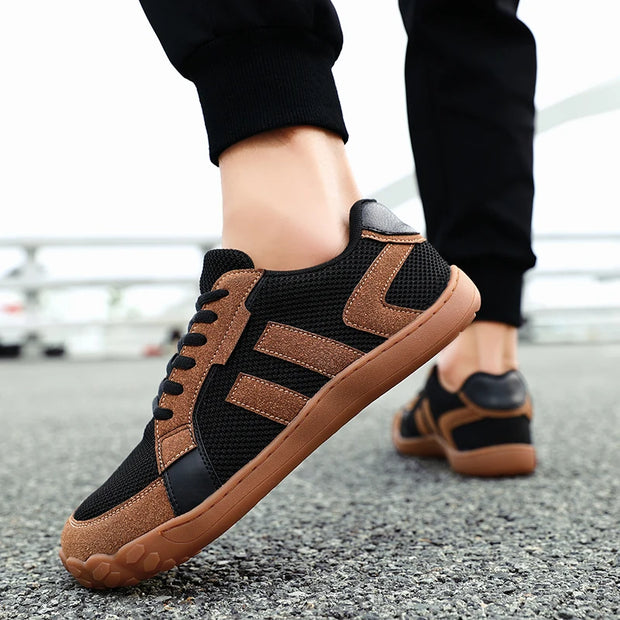 2024 Men Barefoot Shoes Outdoor Walking Flat Shoe Wear-resisting Loafers Men's Casual Sneaker Minimalist Wide Toe Big Size 44