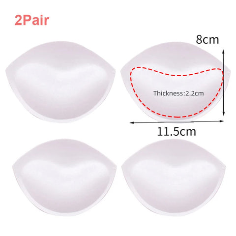 1/2/3 Pair Yoga Clothing Push Up Bra Padding Chest Enhancers Bra Foam Insert Chest Cup Intimates Accessories Sponge Bra Pads