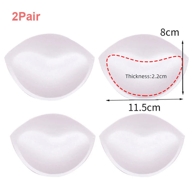 1/2/3 Pair Yoga Clothing Push Up Bra Padding Chest Enhancers Bra Foam Insert Chest Cup Intimates Accessories Sponge Bra Pads